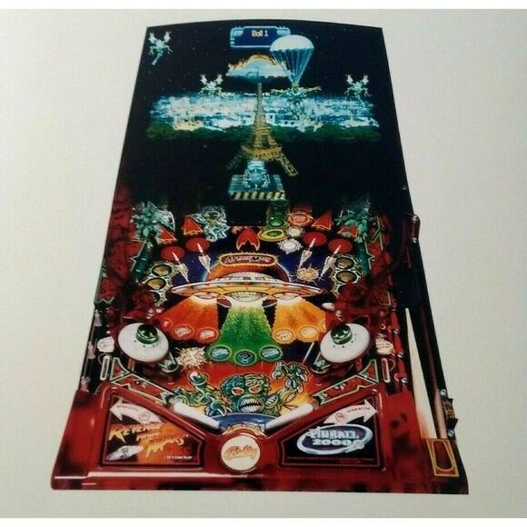 Revenge From Mars Pinball 2000 Photo Original NOS Promo Only Artwork #1 - Picture 1 of 4